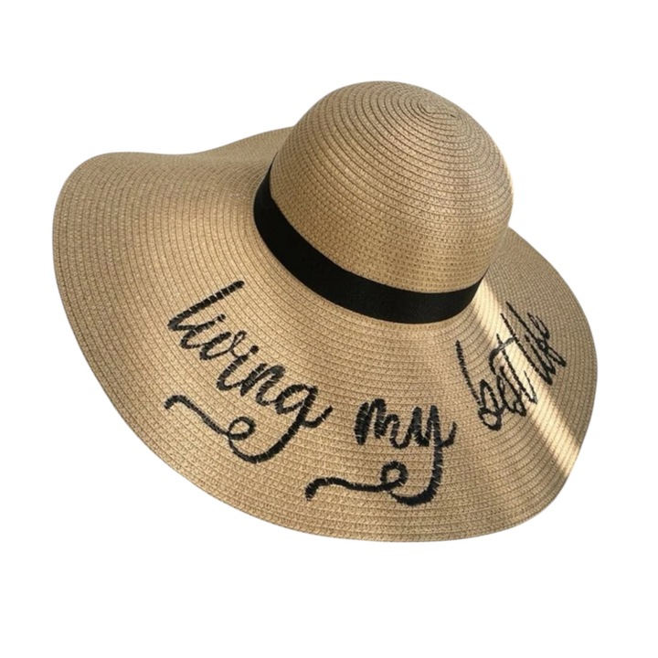 Дамска лятна шапка плажна, living my best life