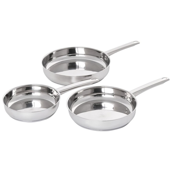 Set de 3 tigai Primecook Otel inoxidabil Argintiu