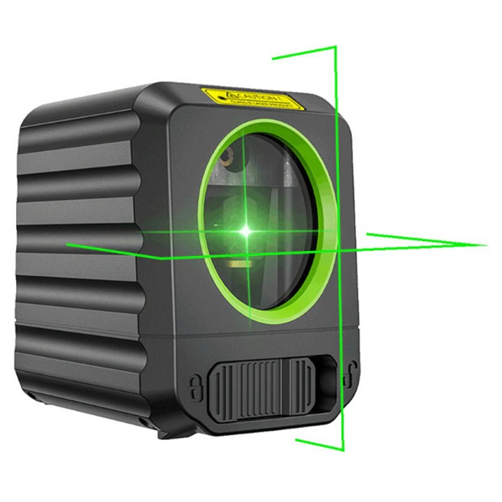 Nivela laser Huepar B011G, verde, 110x110, IP54, set 1x nivela, 2x baterii AA