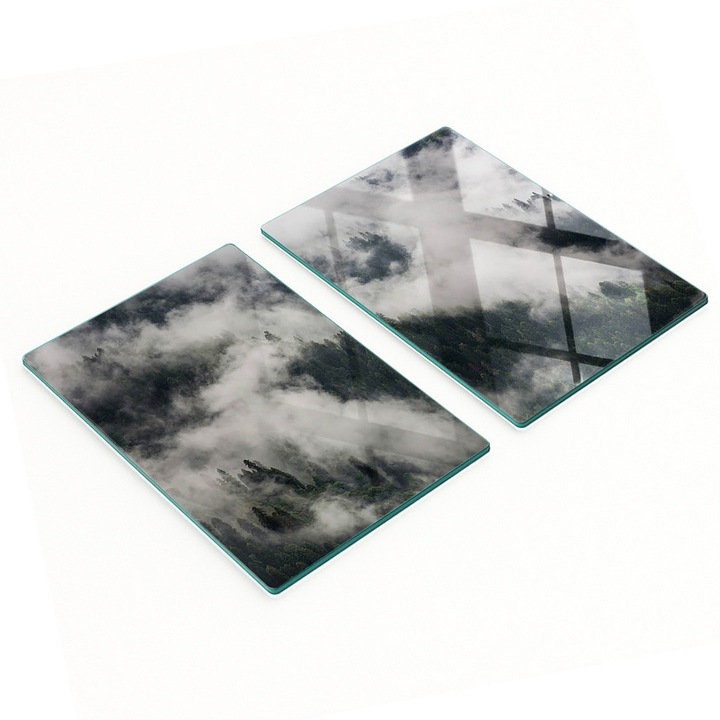 Dísztányérok, Tulup, 2 db-os üveg konyhai készlet, 2x40x52cm, csúszásmentes, magas hőmérsékletnek ellenálló