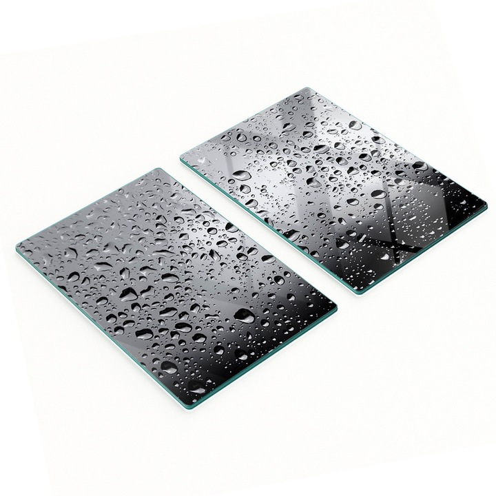 2 db Tulup Dekoratív Tábla Készlet, Edzett Üveg, 2x40x52cm, Csúszásmentes, Hőálló