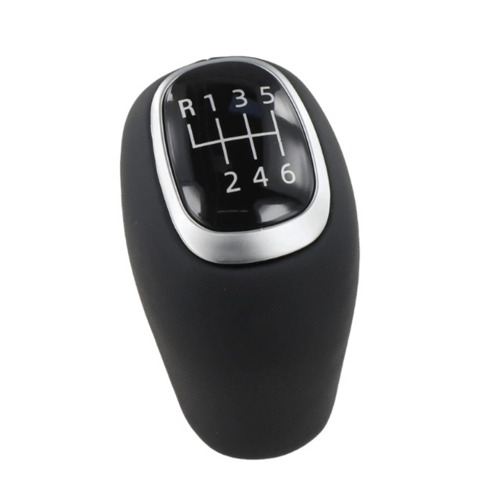 Nucă schimbător de viteze Emzone pentru Kia Sportage IV Rio MK4 Cerato MK3 Ceed MK3 XCeed, 6 viteze, Piele Neagră