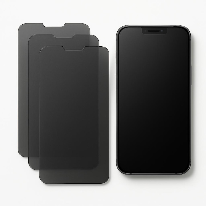 Комплект от 3 бр. Защитно фолио за дисплей Privacy за Coolpad C35 Plus, защита Infinity Enterprise - Сребрист за екран на телефон от хидрогел, гъвкаво, цялостно залепване, силикон, пълен комплект за лесен монтаж