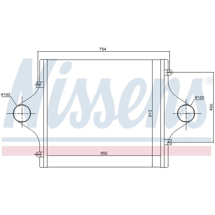 Intercooler, kompresszor NISSENS 96964