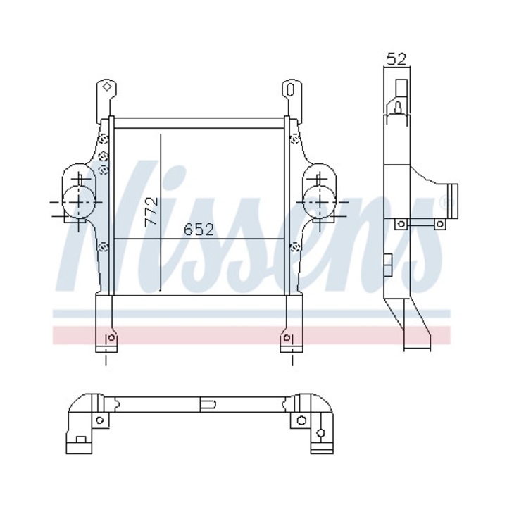 Intercooler, kompresszor NISSENS 97046