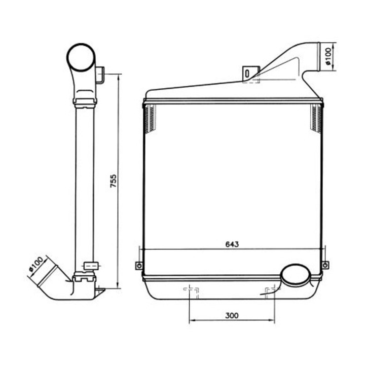 Intercooler, kompresszor NRF 30146