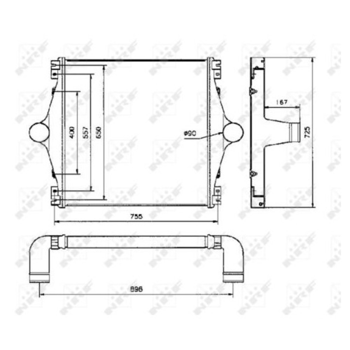 Intercooler, kompresszor NRF 30814