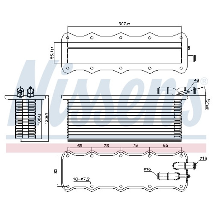 Intercooler, compresor NISSENS 96318
