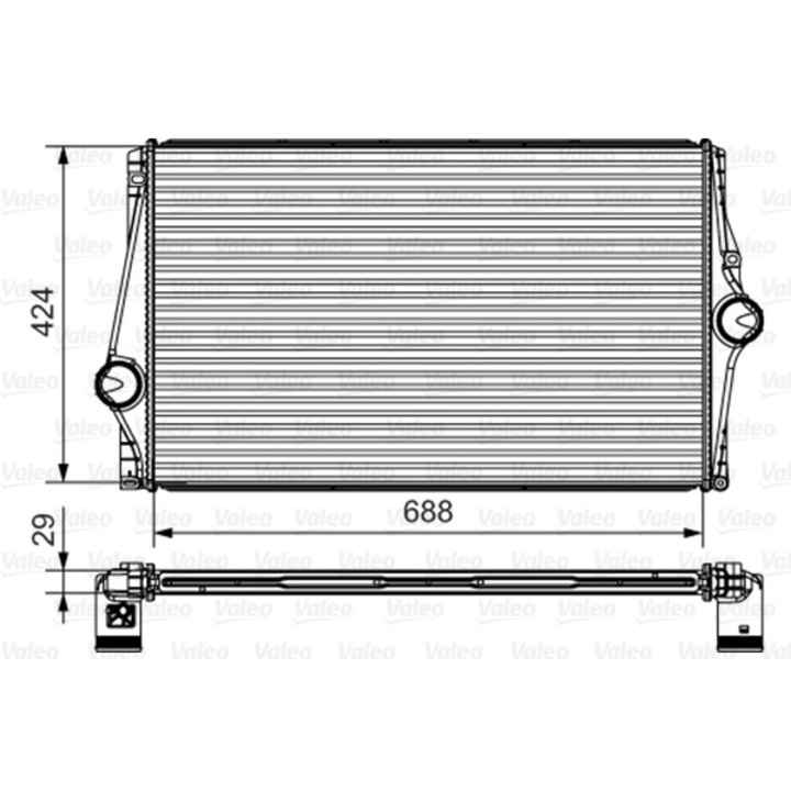 Intercooler, kompresszor VALEO 818282