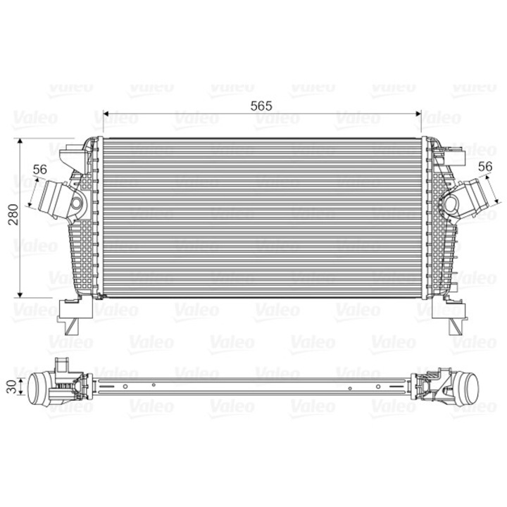 Intercooler, kompresszor VALEO 818565