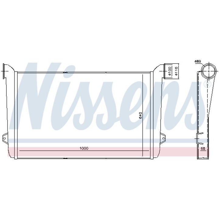 Intercooler, compresor NISSENS 97078