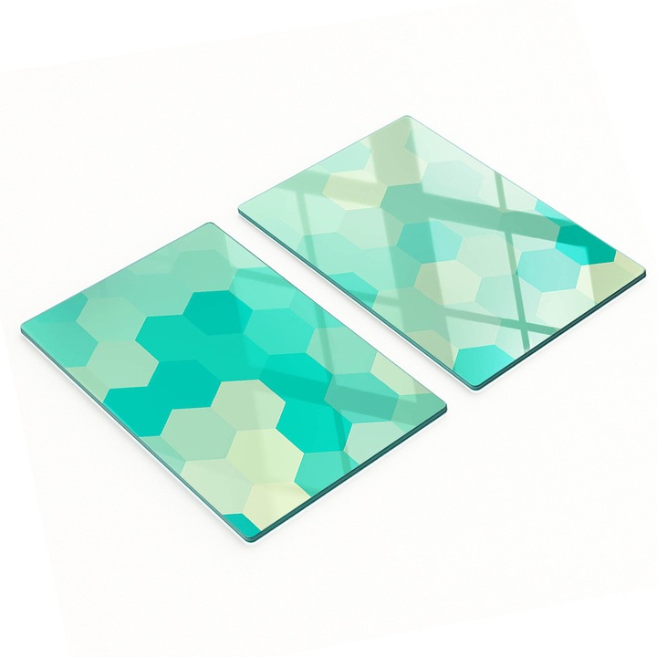 Tulup konyhai vágódeszka szett, 2 darab, üveg, 2x40x52cm, csúszásmentes