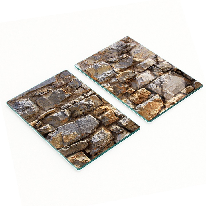 Tulup multifunkcionális konyhai vágódeszka készlet, üveg, csúszásmentes, magas hőmérsékletnek ellenálló