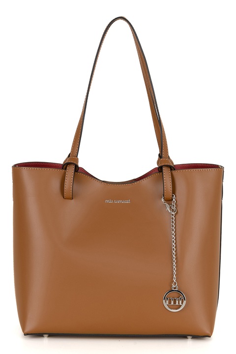 Mia Tomazzi, Geanta shopper din piele, Caramel