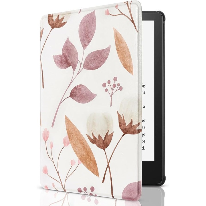 Husa CoBak pentru Kindle e-Reader, Protectie Slim, Design Budding