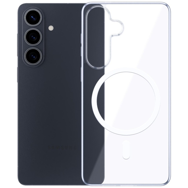 Калъф 3mk Armor MagCase с MagSafe, съвместим със Samsung Galaxy S26, прозрачен