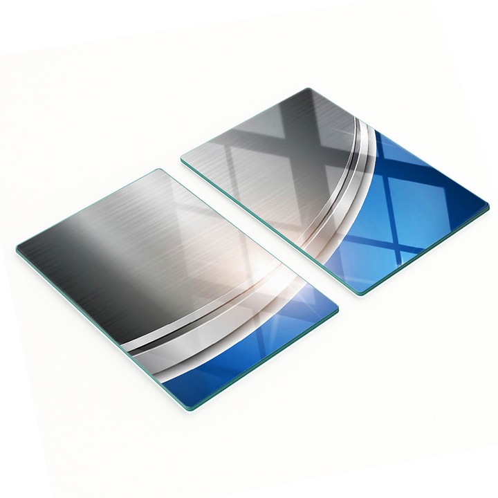 Konyhai vágódeszkák, Tulup, 2 darabos készlet, üveg, 2x40x52cm, csúszásmentes, magas hőmérsékletnek ellenálló