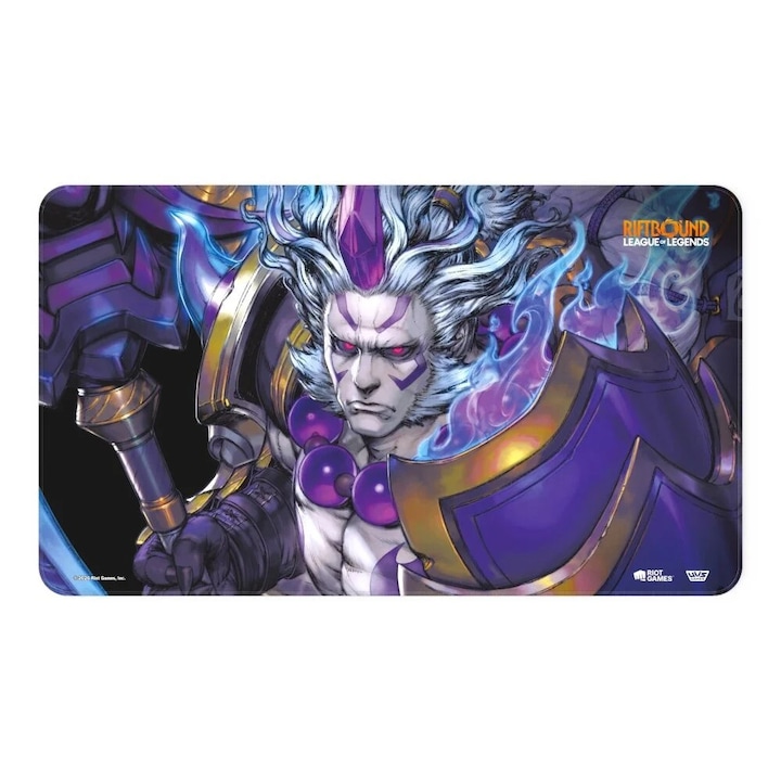 Playmat jocuri de societate UVS Games Riftbound Spirit Blossom Darius, 61x35cm, neopren, margini cusute