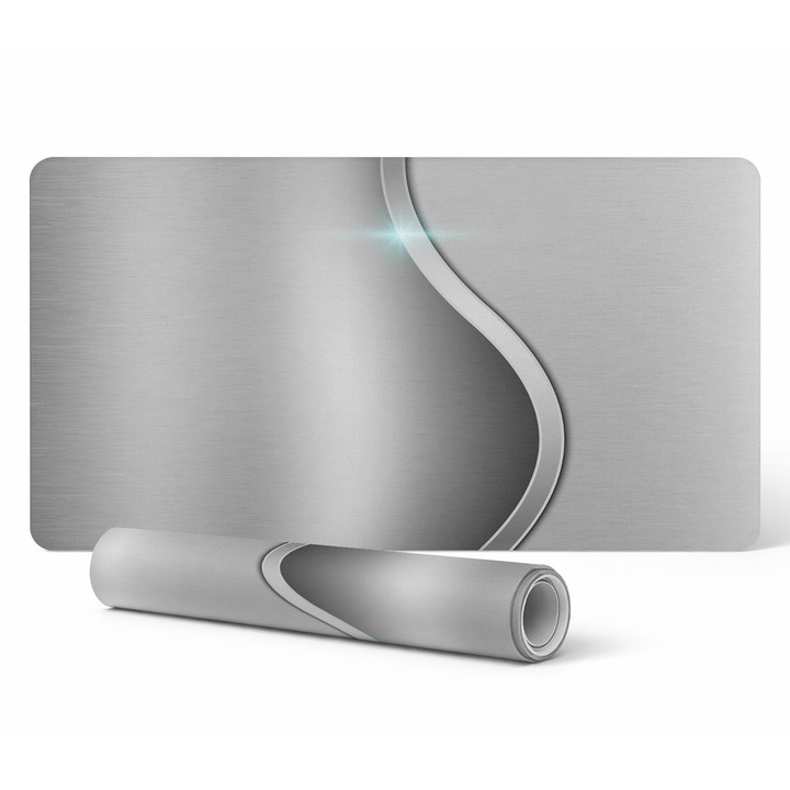 Mousepad antiderapant, Tulup, grafica metalica, 100x50cm, 1,6mm, rezistenta la decolorare