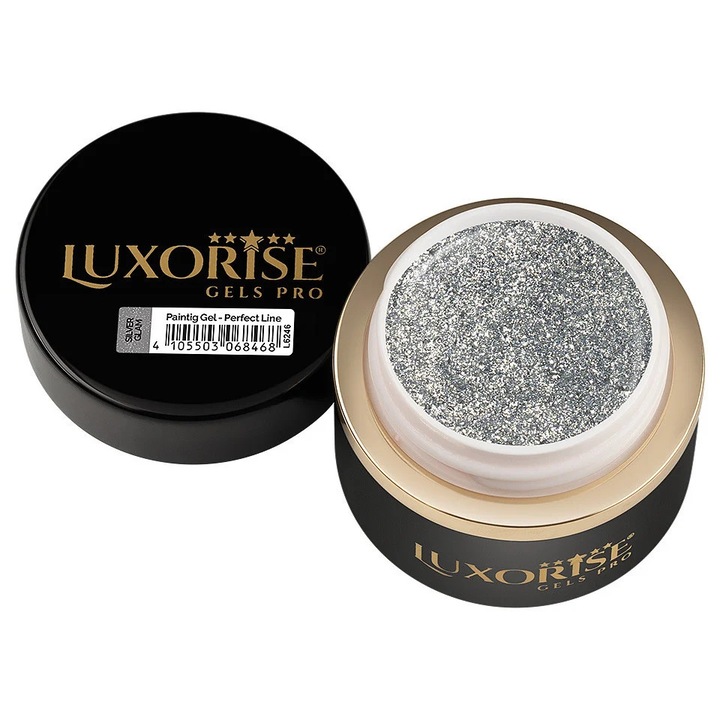 Gel Pictura Unghii LUXORISE Perfect Line - Silver Glam, 5ml