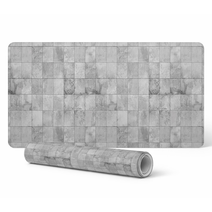 Mousepad Tulup, mozaic de piatra, 90x45cm, rezistent la decolorare, 1,6mm grosime