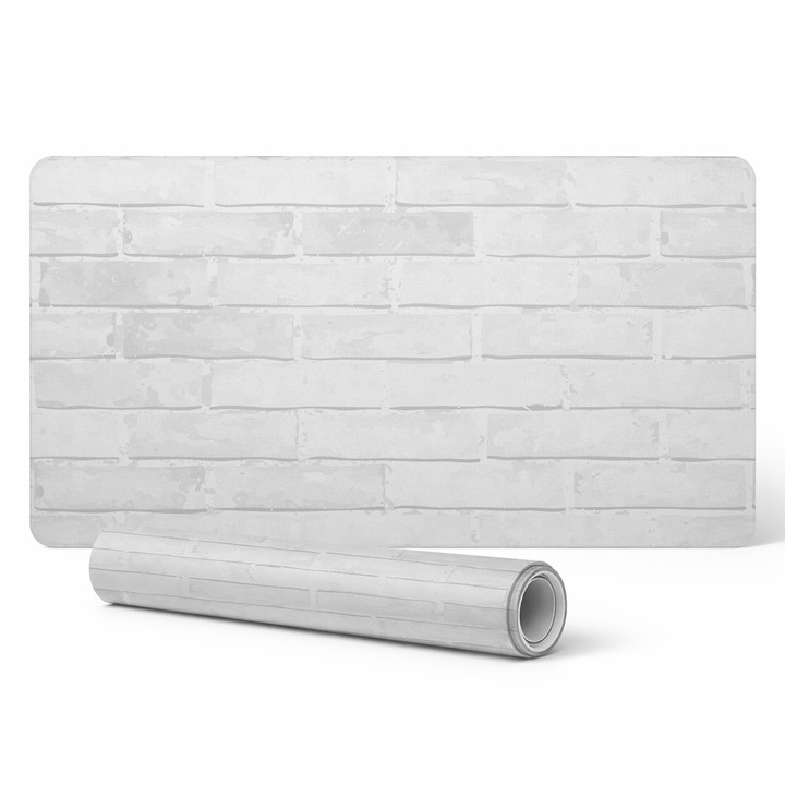 Mousepad Tulup, 90x45cm, rezistent la decolorare, alb