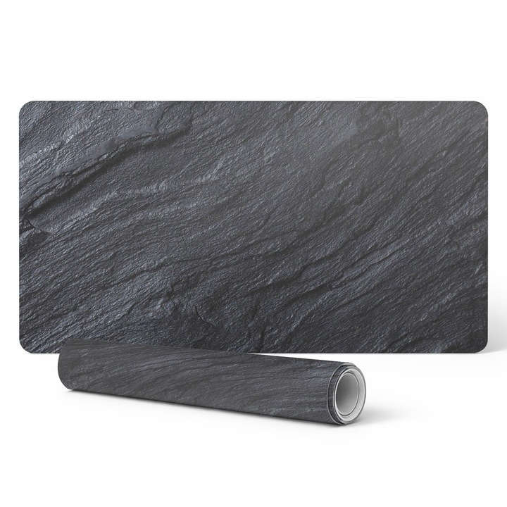 Mousepad Tulup, textura de piatra, 90x45cm, rezistent la decolorare, grosime 1.6mm
