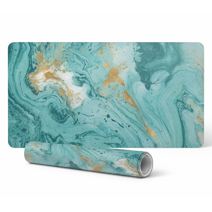 Mata de protectie pentru birou, Tulup, marmura, 120x60cm, 1,6mm grosime