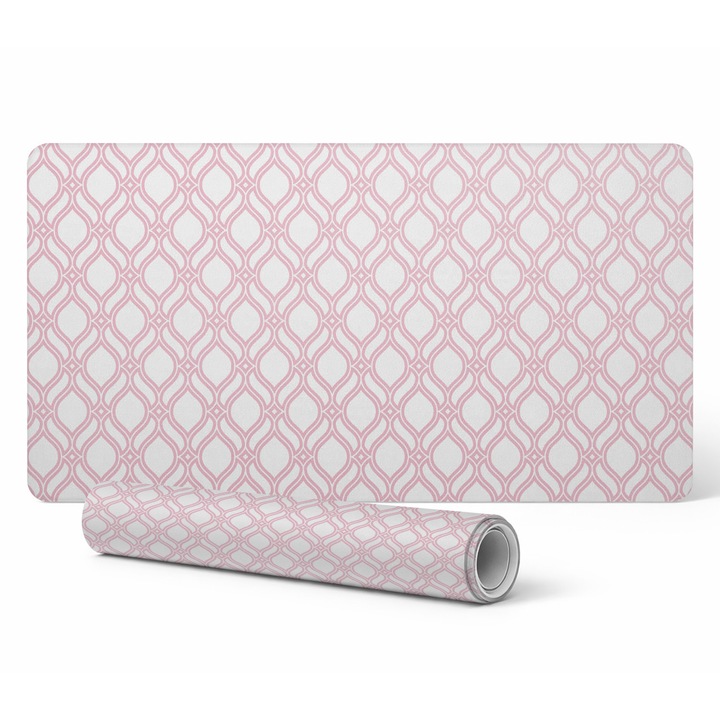 Mousepad Tulup, model geometric retro, 90x45cm, 1.6mm, rezistenta la decolorare si raze UV