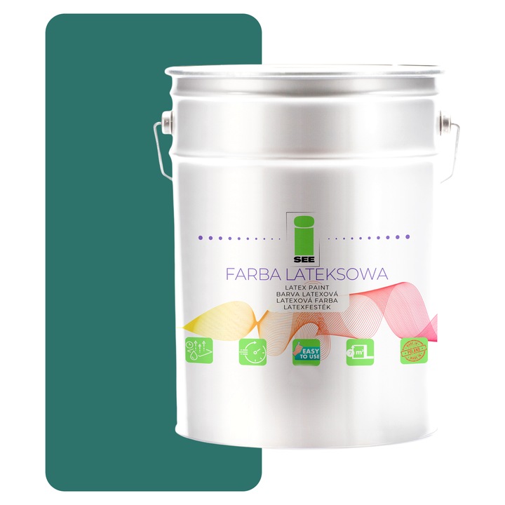 Vopsea de interior latex, verde, 10L