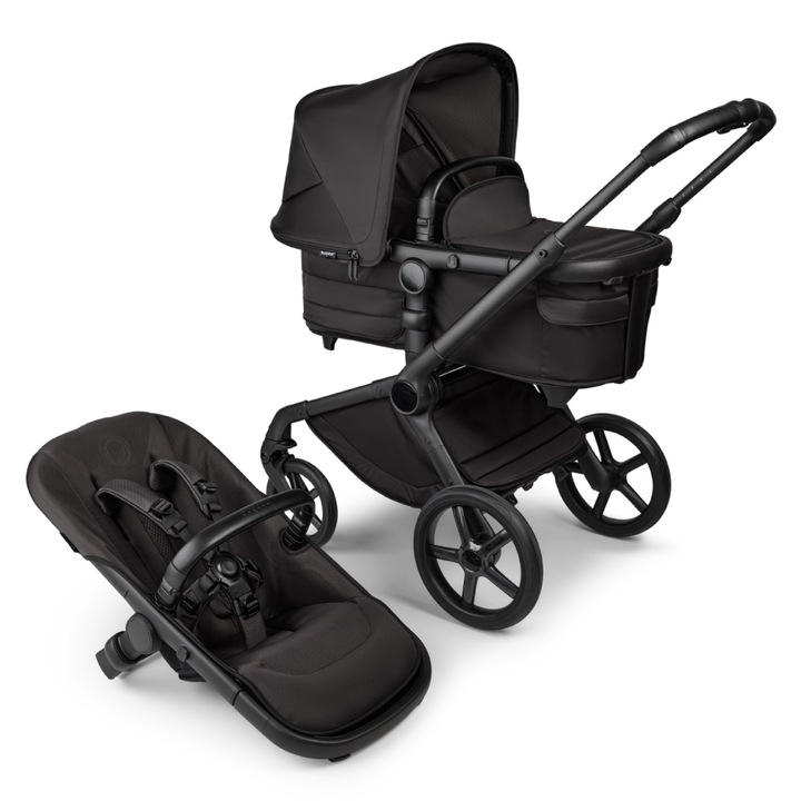 Carucior Bugaboo Fox 5, editie limitata, 2 in 1, negru, 93x60x105cm
