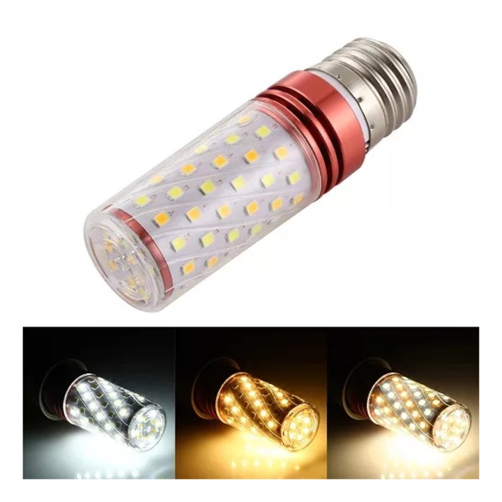 Set 10 Becuri E27 16W, 3 Functii Lumina, Cald+Natural+Rece