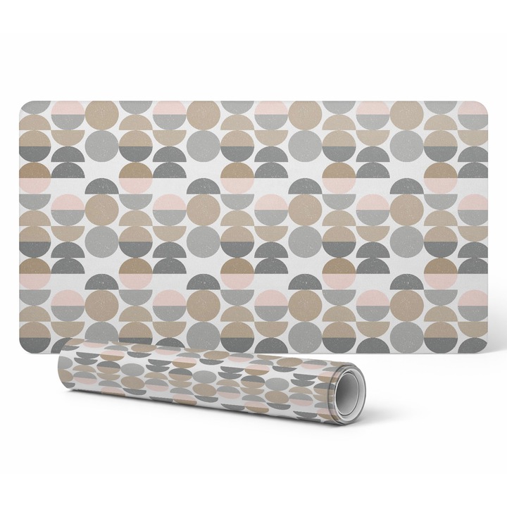 Mousepad, antiderapant, Tulup, grafica geometrica, 100x50cm, 1,6mm, rezistenta la decolorare