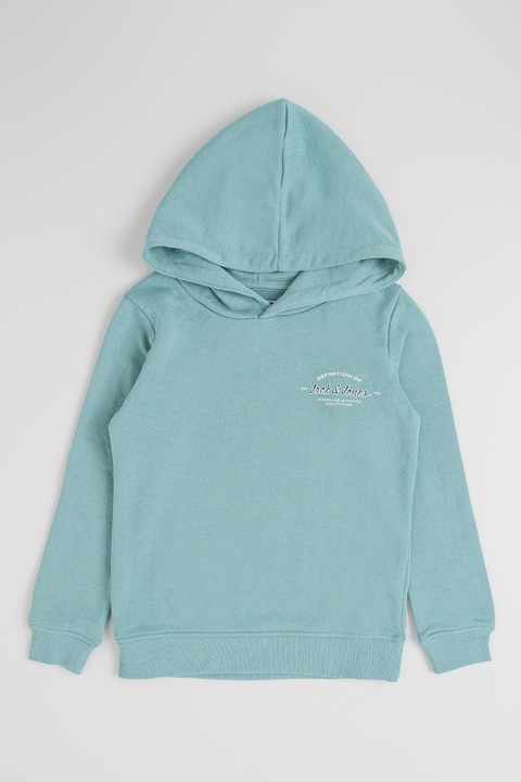 Jack & Jones, Худи с органичен памук, Тюркоаз