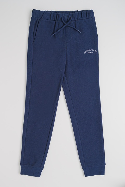 Jack & Jones, Спортен панталон с връзка и скосени джобове, Тъмносин