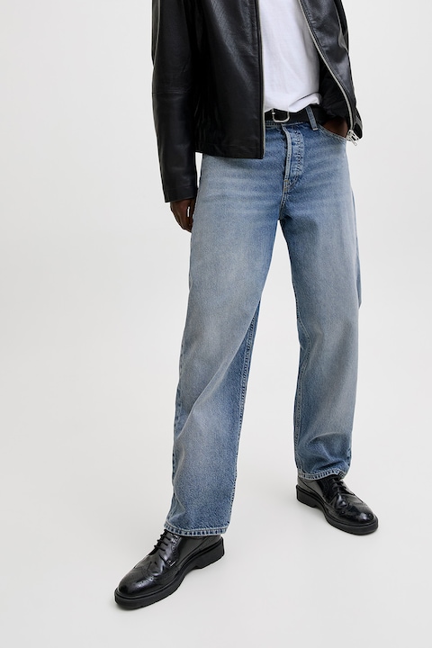 Jack & Jones, Blugi drepti cu talie medie, Albastru azur