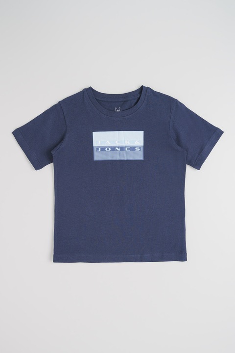 Jack & Jones, Logómintás póló, Levendulakék/Tengerészkék