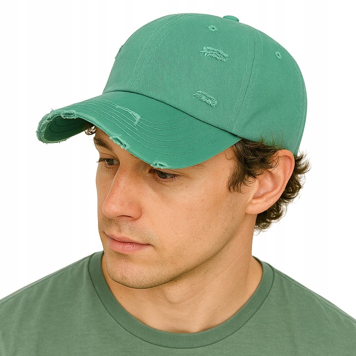 Унисекс бейзболна шапка с козирка зелена