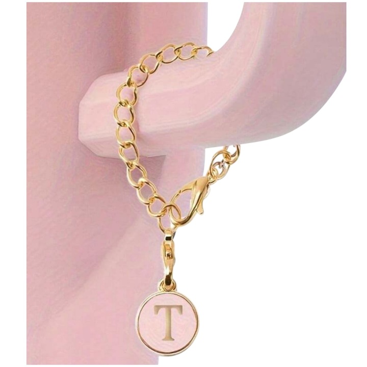 Kulcstartó, T betű, fém