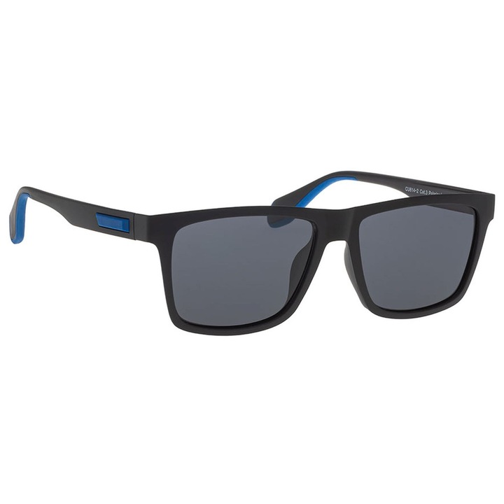 Ochelari de soare barbati Correct 614-2, dreptunghiulari, protectie UV, negru, 55x16x144mm