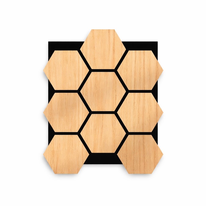 ArchiD Hexasound fali panel, beltéri, 76x62 cm fehér tölgy