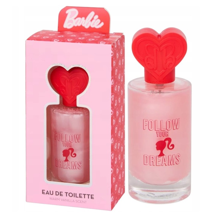 Parfüm - Eau de Toilette kislányoknak Barbie Follow Your Dreams, 50 ml, Meleg vanília illat, Finom gyermekparfüm
