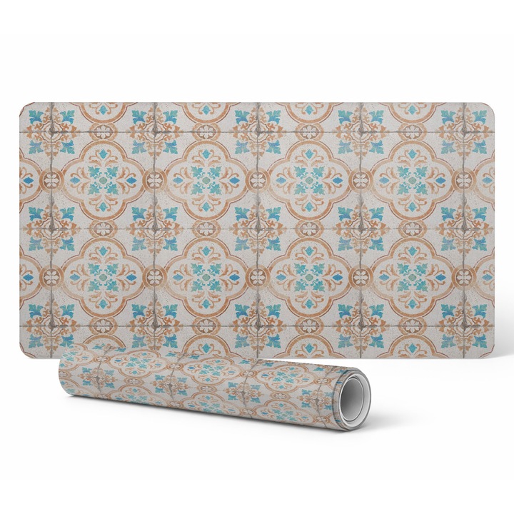 Suport birou Tulup, protectie, grafica ornament retro, 100x50cm