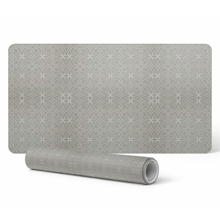 Mapa protectie birou Tulup, model geometric, 100x50 cm, rezistenta la decolorare, vinil