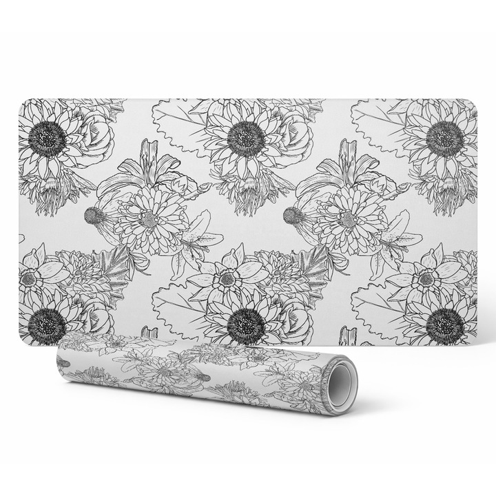 Mousepad Tulup, 120x60cm, model floral