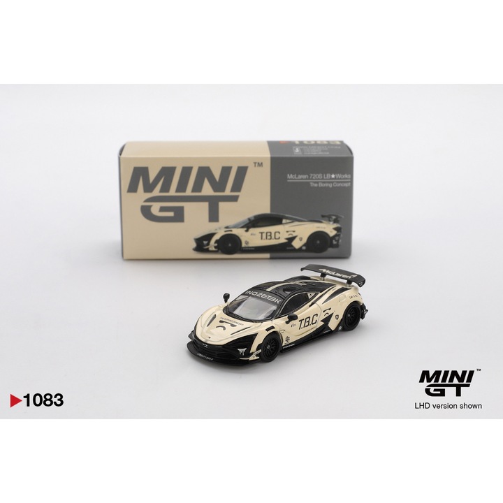 MiniGT McLaren 720S LBWorks autómodell, 1:64, fém, autentikus részletek