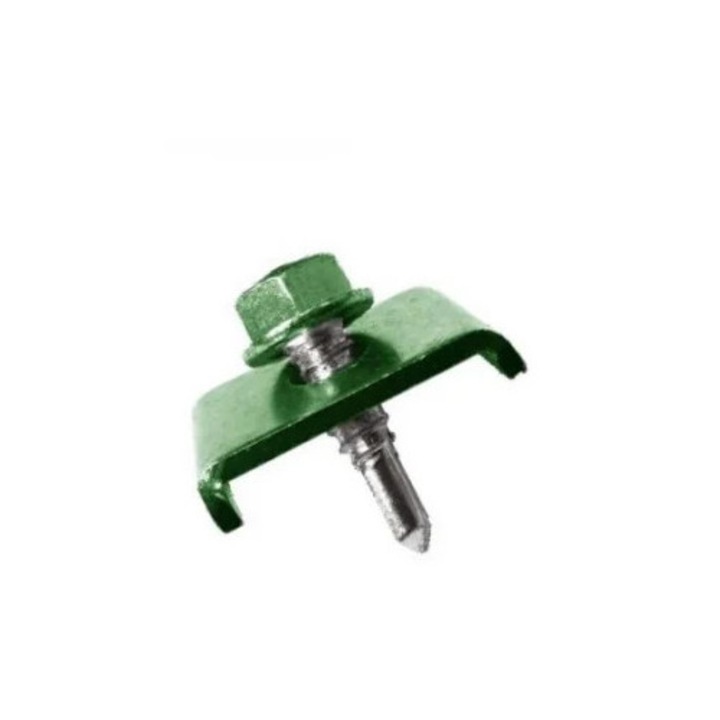 Set 50 buc Clema Gard Verde RAL 6005