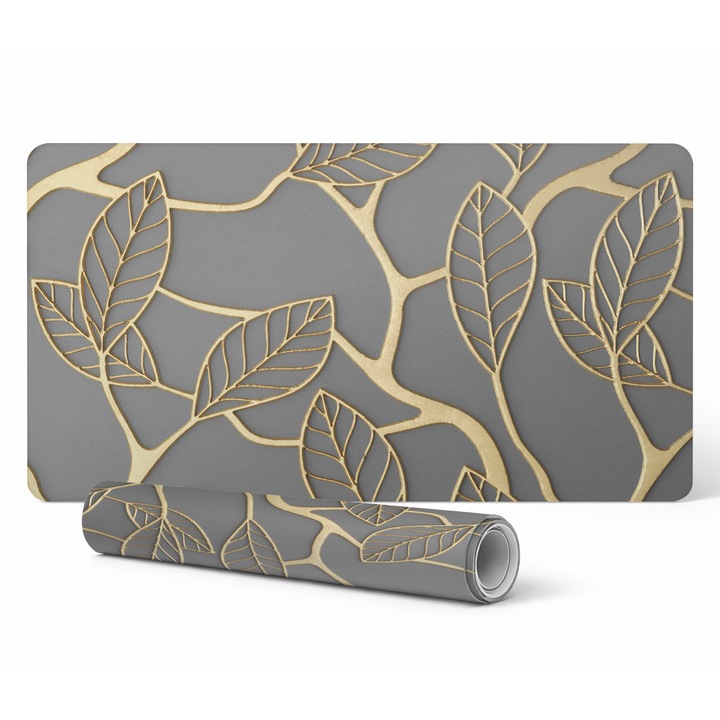 Подложка за мишка Tulup, Клонки с листа, 90x45см, 1,6мм, устойчива на избледняване