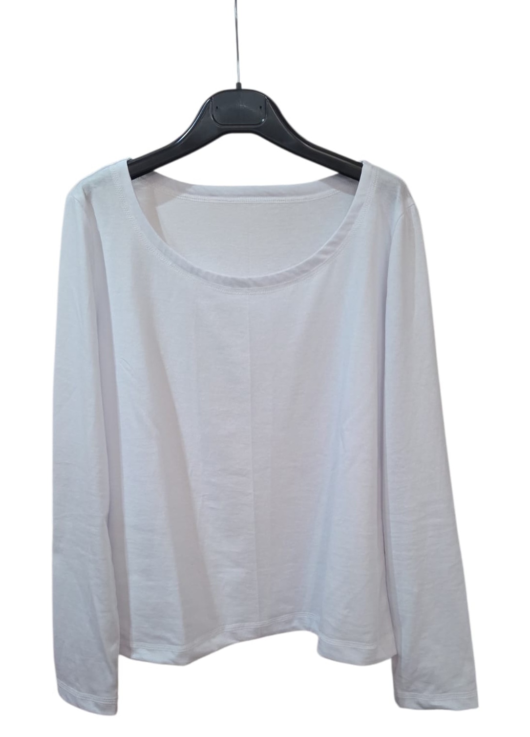 Bluze dama - Bluza dama jerseu, maneca lunga, M1121-34 Alb, 100% bumbac, Albatex Home