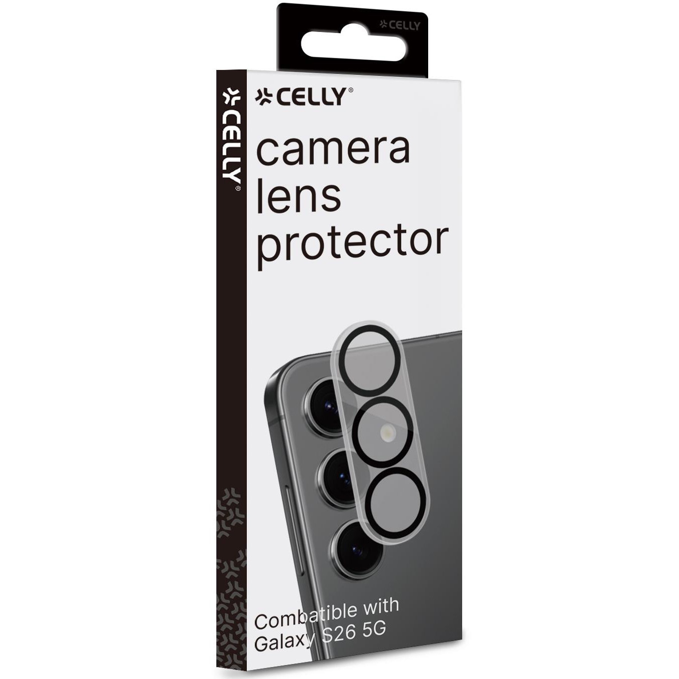 Folie de protectie Celly din sticla pentru camere compatibila cu Samsung Galaxy S26